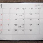 卓上の予定表2013